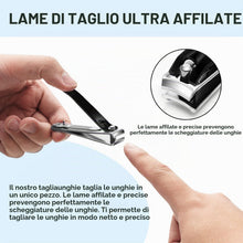 Carica l'immagine nel visualizzatore di Gallery, Set di 2 tagliaunghie per unghie spesse, tagliaunghie in acciaio inox, tagliaunghie e tagliaunghie con grande per uomo e