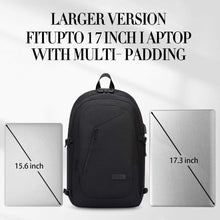 Carica l'immagine nel visualizzatore di Gallery, WENIG Zaino Laptop 17 Pollici Antifurto Impermeabile Uomo Grande Capacità PC Portatile con Ricarica USB Zaino da Viaggio Affari per Tempo Libero Scuola College - Nero