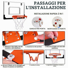 Carica l'immagine nel visualizzatore di Gallery, STAY GENT Mini Canestro Basket Kit per Bambini e Adulti