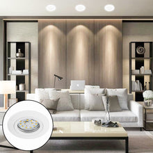 Carica l'immagine nel visualizzatore di Gallery, Faretto Incasso Cartongesso GU10 Alluminio Bianco, Cornice Faretti led da incasso per cartongesso Rotondo Portafaretto i