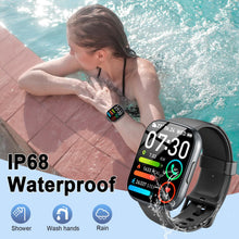 Carica l'immagine nel visualizzatore di Gallery, Smartwatch Uomo Donna, 1.95" Orologio Smartwatch con Chiamate Bluetooth, 110+ Modalità Sportive Fitness Tracker, Contapassi Watch con Sonno Cardiofrequenzimetro, IP68 Smart Watch per Android iOS, Nero