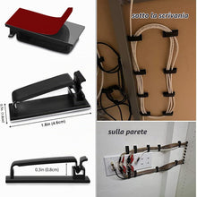 Carica l'immagine nel visualizzatore di Gallery, SOULWIT® 50 pezzi Autoadesivo Clip Cavo, Fermacavi Supporto Organizer la Gestione dei cavi per TV, PC, laptop, cavo Ethe