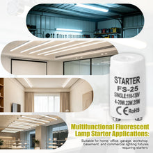 Carica l'immagine nel visualizzatore di Gallery, 2 Starter FS-25 per Lampade Fluorescenti da 4-20W 22W 25W