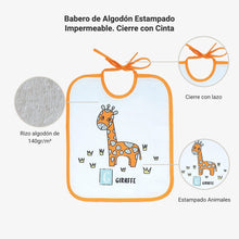Carica l&#39;immagine nel visualizzatore di Gallery, Ti Tin - Confezione Da 7 Bavaglini Impermeabili 73% Cotone - 27% Poliestere Fodera Vinile | Confezione Da 7 Bavaglini con Chiusura a Nastro Per Bambini Da 6 a 18 Mesi, 23x27 cm