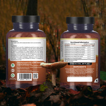 Carica l'immagine nel visualizzatore di Gallery, Advanced Mushroom Complex 2000mg | Una super miscela di 6 funghi con criniera di leone, chaga, cordyceps, shiitake, reis