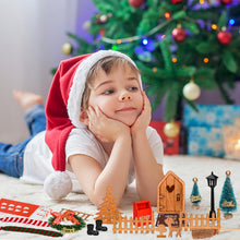 Carica l'immagine nel visualizzatore di Gallery, AOKITO Porta Elfo Natale Kit, Porticina Elfo Natale Legno Accessori, Porta Elfo Magica con Ghirlanda di Natale, Mini Albero Natale, Scopa, Stivali, Scala, Decorazioni Natalizie Regali per Bambini Set