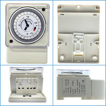 Carica l'immagine nel visualizzatore di Gallery, Transplant Timer Meccanico, 220-240V, 16A, 24 Ore, Analogico a Segmento per Luci, Riscaldatori, Piscine e Altri Elettrod