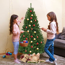 Carica l'immagine nel visualizzatore di Gallery, COSTWAY Albero di Natale 120/150/180/210 cm, Albero di Natale con Luci Incorporate 11 Modalità di Illuminazione, 300/600/1000/1570 Rami e Base in Metallo, Perfetta per Casa e Negozio (150cm)