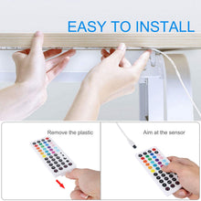 Carica l'immagine nel visualizzatore di Gallery, Striscia LED 5M Bluetooth, ALED LIGHT Strisce Luci Led RGB 5050 SMD con DC 12V Alimentatore e 44 Tasti Telecomando e Ric