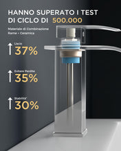 Carica l'immagine nel visualizzatore di Gallery, Rubinetto per Bagno FORIOUS, Rubinetto per Lavabo a Cascata in Nickel Spazzolato, Miscelatore Monocomando per Lavabo con Altezza del Beccuccio di 110 MM, Risparmio Idrico, Risparmio Energetico.
