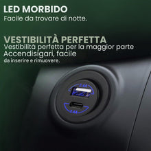 Carica l'immagine nel visualizzatore di Gallery, Offgridtec presa USB auto 12V/24V con copertura a ribalta, ricarica rapida (5V 2,4A USB-A + USB-C), caricatore da pannel