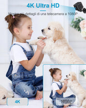 Carica l'immagine nel visualizzatore di Gallery, Telecamera Nascosta 4K HD Mini Telecamera Wifi Interno Videocamera Sorveglianza Senza Fili Microcamere Spia Batteria Lunga Durata Spy Cam Per Bambini/Casa/Auto