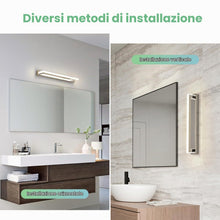 Carica l'immagine nel visualizzatore di Gallery, Toolight Lampada da Specchio 9W 4500K Argento 42cm Bagno Camera