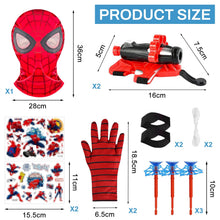 Carica l'immagine nel visualizzatore di Gallery, Launcher Glove, Spiderm Guanti per Bambino, Spider Launcher Guanto con con Spiderm Maschera, Guanti Launcher per Giochi, Spider Web Launcher Toy, Cosplay Giocattoli da Polso Se (A)
