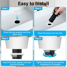 Carica l'immagine nel visualizzatore di Gallery, Aissom Piletta Bidet Click Clack con Troppopieno,Piletta per Scarico Lavabo,Piletta Bidet Universale G1 1/4",per tutti i