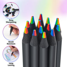 Carica l'immagine nel visualizzatore di Gallery, WISYOK Matite Arcobaleno, 24 Pezzi, 7 in 1, Multicolore