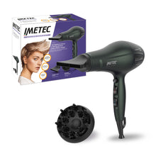 Carica l'immagine nel visualizzatore di Gallery, Imetec Salon Expert p3 3600 asciugacapelli, Motore professionale, 2200 w, Ionizzatore, Griglia ceramica e tormalina, 8 combinazioni aria temperatura, Concentratore e diffusore professionali