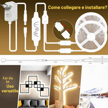 Carica l'immagine nel visualizzatore di Gallery, Wefomey 30 Metri Striscia LED Bianco Caldo 2700K-6500K, 24V Dimmerabile con Alimentata, Controllo App e Telecomando RF, 