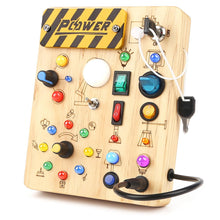 Carica l'immagine nel visualizzatore di Gallery, Joyreal Busy Board Montessori 2 Anno, Giochi in Legno con 19 LED, Pannello Sensoriale Bambini Montessori, Giochi Educativi Regalo Bimbo 2 3 4 Anni