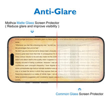 Carica l'immagine nel visualizzatore di Gallery, Mothca Vetro Temperato Opaco per iPhone 16 Pro Max, 2 Pellicole Protettive Opache + 2 Pellicole Fotocamera, Anti-Impront
