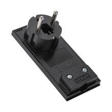 Carica l'immagine nel visualizzatore di Gallery, FANTON 80066-B3 3 pz Spine schuko ultrapiatta salvaspazio orientabile 2P+T 16A mod. CLOCK colore nero