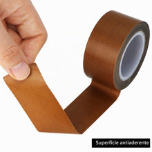 Carica l'immagine nel visualizzatore di Gallery, QWORK® Nastro Teflon 50mm x 10M - Nastro Adesivo Alte Temperature 300°C in Fibra di Vetro - 0.13 mm Spessore