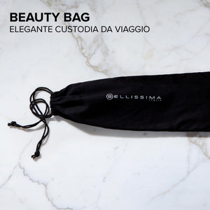 Bellissima Imetec B-Mini, Piastra per capelli da Borsa e Viaggio, per Capelli corti e frange, Compatta, Leggera, Rivestimento in Ceramica, Temperatura 200°C, Multivoltaggio Automatico, Beauty Bag