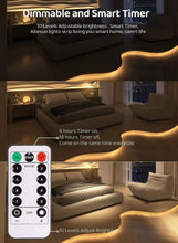 Carica l'immagine nel visualizzatore di Gallery, Gaoxun Striscia LED a Batteria 5m, 150 LEDs Flessibile Luci LED a Batteria Autoadesiva con Telecomando, Dimmerabile, 8 M