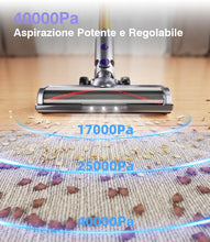 Carica l'immagine nel visualizzatore di Gallery, Tdyon Aspirapolvere Senza Fili 40Kpa&amp;450W, 50Mins Scopa Elettrica Senza Aspirapolvere Senza Fili Potente, 11 Stadi Filtrati OLED Smart Anti-Avvolgimento, per Peli Animali/Pavimenti/Tappe