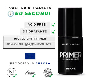 Benail | Gel Unghie Ricostruzione, Kit preparatori e sigillante Primer Unghie Gel, Base Smipermanente, Top Coat Semipermanente per Smalto Semipermanente, Gel Unghie, Gel Ricostruzione Unghie