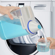Carica l'immagine nel visualizzatore di Gallery, VINATO Contenitore Ermetico 2.5L per Detersivo in Polvere e Lettiera per Gatti, Box con Beccuccio e Scala di Misura, Materiale PP per Lavanderia e Casa, Coperchio Bianco
