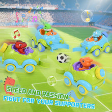 Carica l'immagine nel visualizzatore di Gallery, PATEMZON Macchina Telecomandata per Bambini, 2 Pezzi Dinosauro Auto Telecomandata Giochi, Monster Truck Unicorno Giocattolo con Luci e Musica, Calcio, Regalo Bambino 2 3 4 5 6 Anni Maschio