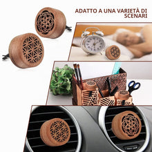 Carica l'immagine nel visualizzatore di Gallery, Diffusore di oli essenziali per auto, diffusore per aromaterapia, mini diffusori in legno, per oli essenziali, diffusore