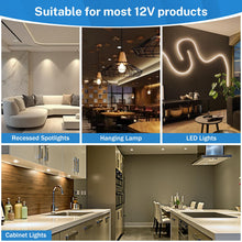 Carica l'immagine nel visualizzatore di Gallery, Trasformatore LED 60W, LED Driver 12V 5A, LEDs Trasformatori 220V a 12V Alimentatore Convertitore LEDs, Trasformatore Co