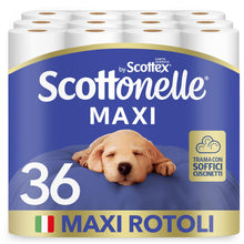 Carica l'immagine nel visualizzatore di Gallery, Scottonelle Carta Igienica, Morbida e Resistente, 36 Rotoli Maxi