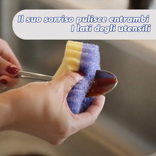Carica l'immagine nel visualizzatore di Gallery, Scrub Daddy Scrub Mommy, Spugna Abrasiva Cucina su Due Lati, Alternativa Prodotti Cucina ai Panni Non Graffiati, Spugna Faccina Sorridente per Lavello, Bagno e Doccia, FlexTexture, Assortita, 2 pz