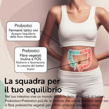 Carica l'immagine nel visualizzatore di Gallery, Fermenti Lattici Probiotici e Prebiotici Inulina e FOS PiùLife, 120 Capsule