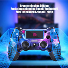 Carica l'immagine nel visualizzatore di Gallery, AceGamer Controller wireless per PS4, controller di gioco compatibile con PS4/Pro/Slim/PC Gamepad con pulsante turbo/posteriore/doppia vibrazione/sensore giroscopio a 6 assi/touch panel