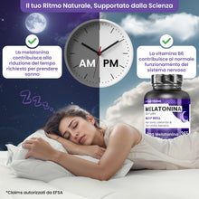 Carica l'immagine nel visualizzatore di Gallery, Melatonina Complex 1 mg Valeriana Camomilla Lavanda B6 per Dormire 365 cpr