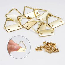 Carica l'immagine nel visualizzatore di Gallery, Ganci per quadri per parete rigida Kit per appendere quadri Gancio per parete rigida Triangolo grande 8pc-E