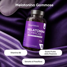 Carica l'immagine nel visualizzatore di Gallery, Melatonina Gommose, 120 Caramelle Vegane da 1mg (1 Sola la Sera), 4 Mesi