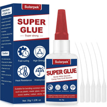 Carica l'immagine nel visualizzatore di Gallery, Sularpek 35g Super Colla, Attaccatutto Forte Universale con 5 Contagocce, Super Colla Istantanea Permanente per l'Incoll