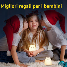 Carica l'immagine nel visualizzatore di Gallery, Tremdwoto lampada gatto Luce notturna per bambini, 7 Colore Lampada da notte per gatti Luce notturna a batteria per came