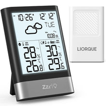 Carica l'immagine nel visualizzatore di Gallery, LIORQUE Stazione Meteo con Sensore Esterno, Previsioni, Batteria Inclusa