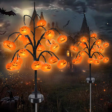 Carica l'immagine nel visualizzatore di Gallery, Ninonly Luci Solari Halloween Decorazioni, 2 Pezzi 40 LED Halloween Zucca Luminoso Solare, Impermeabile Zucca Decorative