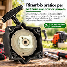 Carica l'immagine nel visualizzatore di Gallery, Topolenashop Avviamento a Strappo per Decespugliatore 33CC 43CC 52CC – Starter Autoavvolgente con Carter, Corda e Manico