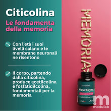 Carica l'immagine nel visualizzatore di Gallery, Citicolina Pura 500mg + Fosfatidilserina, 120 Capsule, Colina Integratore (CDP-Colina), Sostituto Synapsine 1000 e Alpha