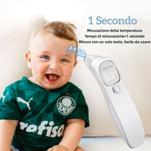 Carica l'immagine nel visualizzatore di Gallery, Berrcom Termometro Fronte e Orecchio Termometro Febbre Infrarossi Senza Contatto Termometro Neonato Digitale con Allarme Febbre, Lettura Istantanea, Interruttore °C/°F