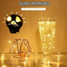 Carica l'immagine nel visualizzatore di Gallery, Luci bottiglia con tappo USB ricaricabile, 2 m 20 LED filo rame, luce fatata per decorazioni natalizie, feste, matrimoni