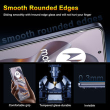 Carica l'immagine nel visualizzatore di Gallery, QULLOO Vetro Temperato per Motorola Moto Edge 50 Neo, 2 Pezzi Pellicola Protettiva e 2 Pezzi Pellicola Fotocamera, Durez